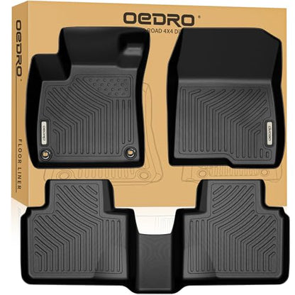 OEDRO Floor Mats Fit for 2018-2022 Honda Accord (Include Hybrid Models), Custom Fit Honda Accord Floor Mats Set, All Weather TPE Car Liners, 1st and 2nd Row Set - style: 2018-2022 Honda Accord
