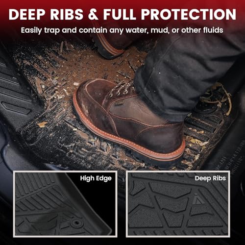LASFIT Floor Mats & Cargo Liner 2021-2026 & Only 7 Seats (Not for 8/9 Seats) for Chevy Suburban/GMC Yukon XL(Only Yukon XL, Not Fit Yukon)/Cadillac Escalade ESV(Only Escalade ESV, Not Fit Escalade) - size: Suburban/Yukon XL/Eacalade ESV 7 Seats 2021-2026