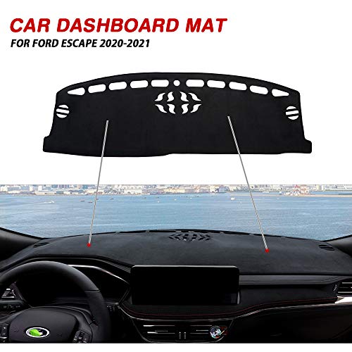 Autorder Dashboard Cover Mat for Ford Escape 2020-2025 2026 Accessories Dash Cover Suede Dash Mat Sunshade Glare UV Rays Protector - size: 2020-2026 Ford Escape