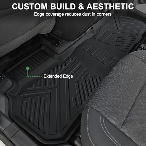 Floor Mats Full Set for 2024 2025 2026 Chevy Traverse & 2025 2026 Buick Enclave 7 Seats Captain Chairs, All Weather Cargo Trunk Liner, 2nd & 3rd Row Seat Back Cover, Door Sill Protector Accessories