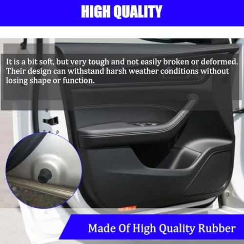 10PCS Car Door Damper Buffer Pad, Rubber Front Rear Door Edge Guard Cushion Overslam Stopper, Automotive Bumper Protector Soundproof Shock Absorber, Universal for Most Vehicles