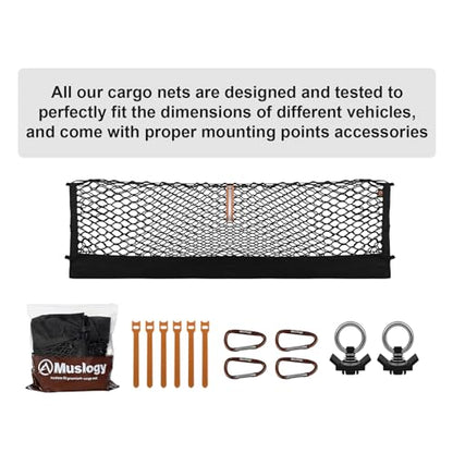 Truck Bed Cargo Net Trunk Netting Compatible with 2015+ Ford F150 & 2017+ F250/F350/F450 (Snap-in Tie Down) Accessories, Pickup Cargo Organizer SUV Sedan Storage Net w/Heavy Duty Carabiners - style: 2015+ F150 & 2017+ F2/3/450(Snap-In Tie Down)