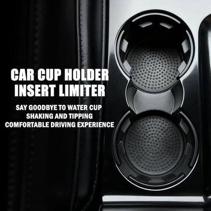 6PCS Car Cup Holder Insert Limiter Silicone,Curved Leaf Cup Holder Inserts for Car to Avoid Water Cups Shaking,Universal Self-Adhesive Cupholder Insert for Cars,SUVs