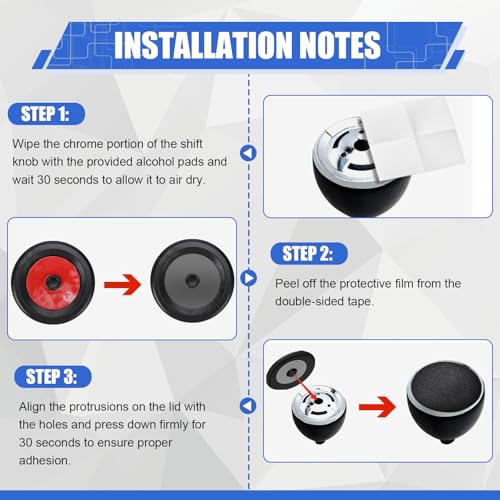 Shift Lever Knob Cap Black Compatible with 2011-2020 Dodge Caravan 2012-2019 Chrysler Town and Country, Automatic Transmission Shift Shifter Lever Knob Cap (1Pc Cap only)