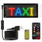 LED Sign for Car Taxi, 7''x3'' Flexible LED Matrix Panel USB 5V Bluetooth APP Control DIY Programmable Scrolling Display, Custom Neon Sign for Windshield Motor Party Festival Bar Store Business Advertising