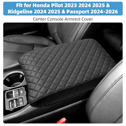 Center Console Armrest Cover for Honda Pilot 2023 2024 2025 & Ridgeline 2024 2025 & Passport 2024 2025 2026 Fully Covered Anti-Scratch Protector Interior Accessories - size: Compatible with Honda Pilot 2023-2025