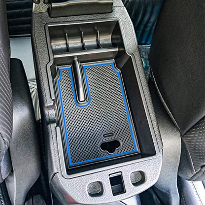 EDBETOS Center Console Organizer Tray Compatible with Jeep Renegade Accessories 2015-2019 2020 2021 2022 2023 Armrest Glove Box Secondary Storage (Blue Line) - color: Blue Line