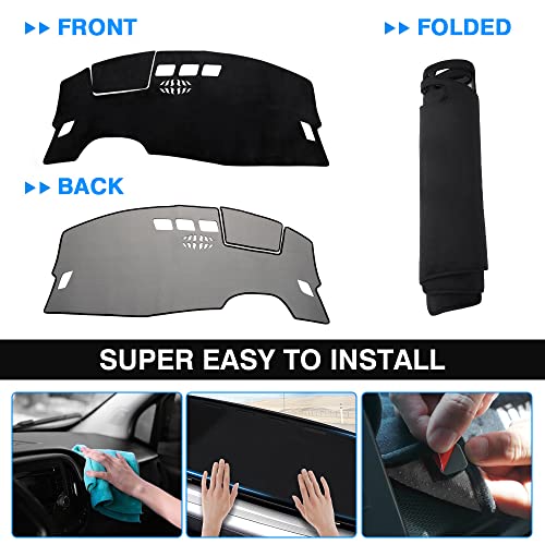 Autorder Dashboard Cover Mat for Volkswagen ID.4 VW ID4 2021-2025 2026 Accessories Dash Cover Flannel Dash Mat Sunshade Glare UV Rays Protector - size: For Volkswagen ID.4 2021-2026