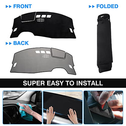 Autorder Dashboard Cover Mat for Volkswagen ID.4 VW ID4 2021-2025 2026 Accessories Dash Cover Flannel Dash Mat Sunshade Glare UV Rays Protector - size: For Volkswagen ID.4 2021-2026