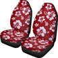 Dreaweet Red Car Accessories for Women Stylish Hibiscus Flower Print Car Seat Covers Front Seats Only,Hawaiian Seat Covers Universal for SUV Trucks Sedan - color: Flower-3