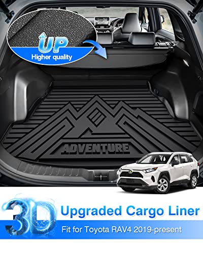 Rav4 Cargo Liner - Trunk Mat for Toyota RAV4 2019-2024 2025, All Weather Cargo Mat for rav4 Accessories, Heavy Duty (Fit for All Models)