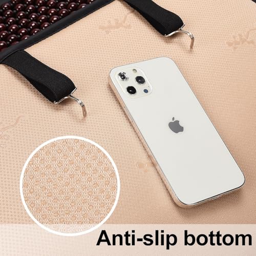 Blueshyhall Cooling Wooden Beaded Car Seat Cover Comfortable Massage Support Cushion for SUV Auto Office Home Seat Chair - Red 2 Pcs - color: Red