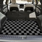 Universal Car Trunk Mat 29" x 39", Black and Gray Plaid All Weather Durable Cargo Mat Protector for SUV, Truck, Van | Stylish Cargo Liner Cover Leopard Print Car Accessories - color: Black and Gray Plaid