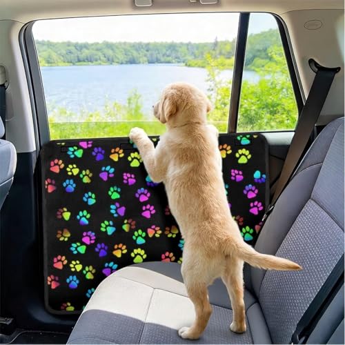 Dog Car Door Protector Waterproof Pet Car Door Cover from Dog Scratches Universal Fit for Cars, Trucks, SUVs Window Protector Doors Covers Anti-Scratch - color: Dog Print