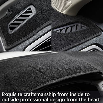 Dashboard Dash Cover Mat Carpet Compatible with 07-14 Chevy Tahoe Suburban Denali Avalanche GMC Yukon/XL,07-13 Chevy Silverado Sierra Without Dash Speaker and Only One Glove Box(Airbag box can open) - size: 07-14 Chevy&GMC(2)