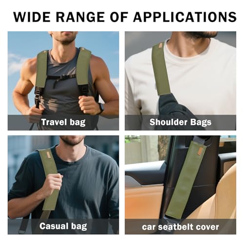 2-Pack Seat Belt Covers, Universal Car Seat Belt Pads Protector for Comfortable Driving, Relief Neck & Shoulder Pain, Fits All Cars & Backpack Straps (05-Green) - color: 05-Green