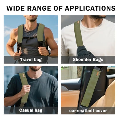 2-Pack Seat Belt Covers, Universal Car Seat Belt Pads Protector for Comfortable Driving, Relief Neck & Shoulder Pain, Fits All Cars & Backpack Straps (05-Green) - color: 05-Green