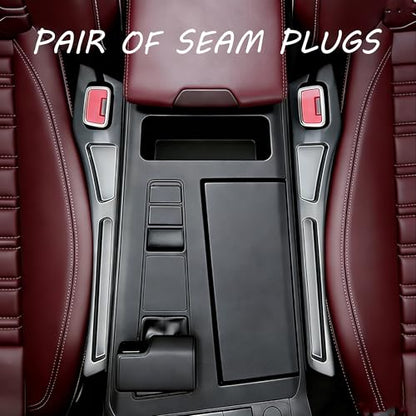Seat Gap Filler - 2 PCS Car Seat Gap Filler Organizer for Storing Phones Keys Cards, Between Seat Car Gap Filler for Cars & SUVs (Black)
