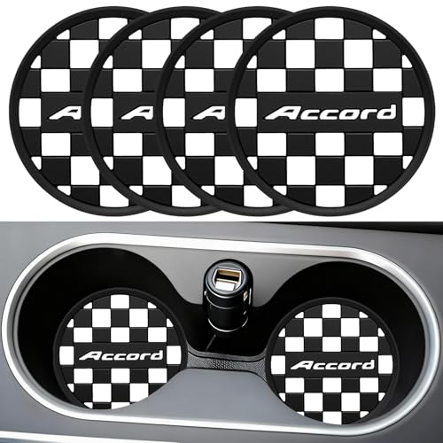 Car Cup Coaster, 4PCS Universal Non-Slip Cup Holders Embedded in Ornaments Coaster, Car Interior Accessories (White, Accord) - color: White, size: Accord