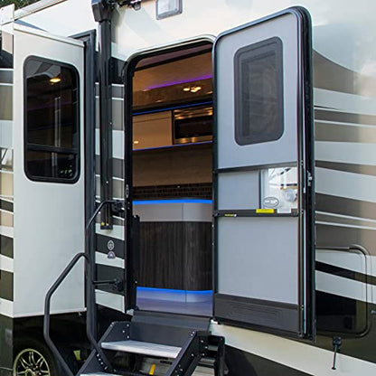 Lippert Components 859791 Screen Defender RV Entry Door Aluminum Screen Protector, 24-inch Door (20.5" Screen Kit) - size: 24-inch Door (20.5\" Screen Kit)