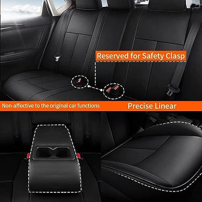 AOMSAZTO Custom Fit Car Seat Covers for Nissan Altima: 2013 2014 2015 2016 2017 2018 S SV SR 2017-2018 SL Full Set Faux Leather Waterproof Car Seat Covers Black - color: Black, size: Altima 2013-2018 SV,S,SR & 17-18 SL Full Set