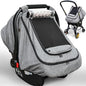 Waterproof Baby Car Seat Cover，YVMVDV Patented Cold Weather Carseat Cover for Babies,Infant Car Seat Cover Canopy for Boy Girls,Windproof Car Seat Canopy for Boys & Girls, Keeps Babies Warm - color: Thick-Gray
