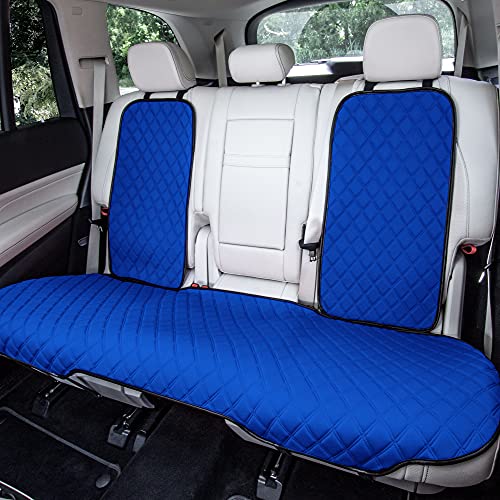 FH Group Car Seat Cushion Neosupreme Automotive Seat Cushions - Universal Fit, Rear Car Seat Cushion, Car Seat Cushions With Non-slip Silicone Backing for SUV, Sedan, Van Rear Set Blue - color: Blue, style: Rear Bench