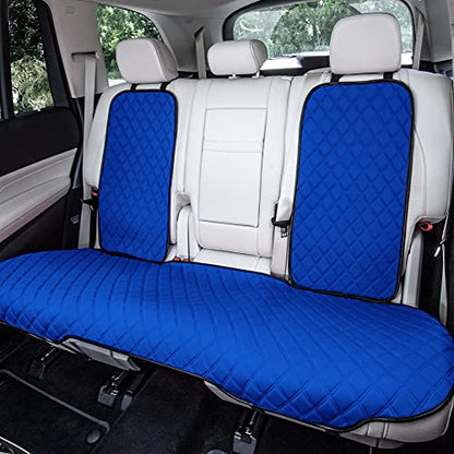 FH Group Car Seat Cushion Neosupreme Automotive Seat Cushions - Universal Fit, Rear Car Seat Cushion, Car Seat Cushions With Non-slip Silicone Backing for SUV, Sedan, Van Rear Set Blue - color: Blue, style: Rear Bench