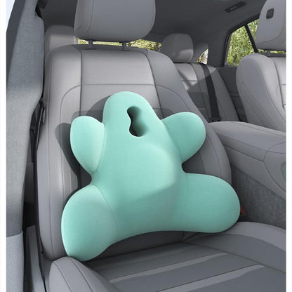 Lumbar Support Pillow for Office Chair, Back Pillow Lumbar Support for Car, Chair, Sofa - Improve Lower Back Pain Relief & Sitting Posture, Memory Foam Back Cushion for Long Sitting (Green)