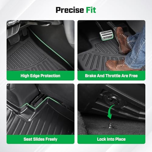 Cartist Floor Mats for 2013-2018 Dodge Ram 1500/2500/3500 Crew Cab,1500 Classic 2019-2024 Crew Cab, All Weather Floor Liners for Ram Accessories, Heavy Duty TPE Car Mats, Car Accessories - size: 4)Dodge Ram 1500/2500/3500 13-18