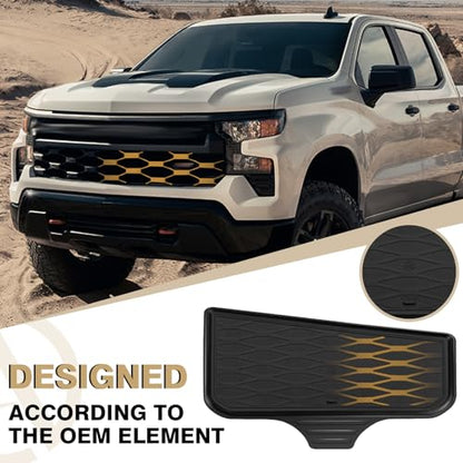 Front Center Console Organizer Fits for 2022-2025 2026 Chevy Silverado/GMC Sierra 1500 Hidden Panel Secret Pocket Storage Lid Removable Cover(Bucket Seats Only) - size: Front Lid