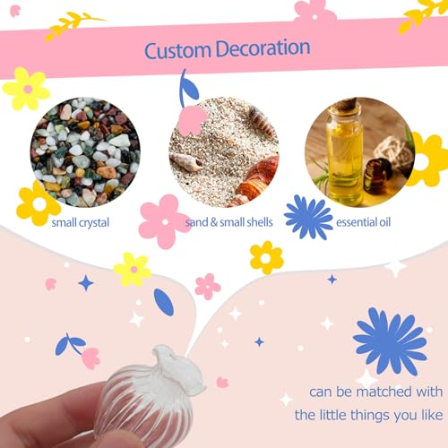 Artificial Cherry Blossoms with Mini Glass Vase for Car Dashboard Office Desk Decor,Pink White Flower Bouquets,Cute Car and Office Decoration Aesthetics