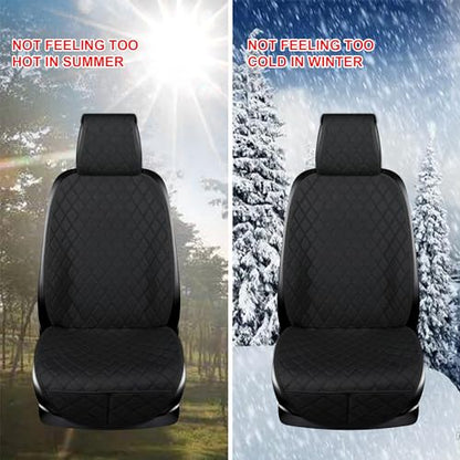 2PCS Linen Front Seat Covers for Cars Sideless Seat Covers Breathable Cloth Fabric Car Seat Protector Universal Fit Most Automotive, SUV, Trucks, Van(Black) - color: LINEN BLACK