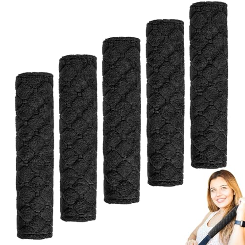 5 Pack Soft Car Seat Belt Cover Protector Comfort Auto Seatbelt Pads Strap Cushion Protecting Neck Shoulder Sedan SUV Trucks Car Interior Accessories for Adults Women Men 11 Inch Black - color: Black