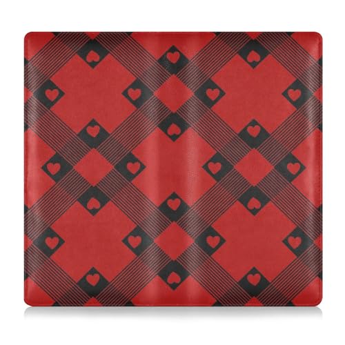 linqin Car Registration and Insurance Card Holder, Black Red Glove Box Organizer Card Document Wallet - color: Black Red