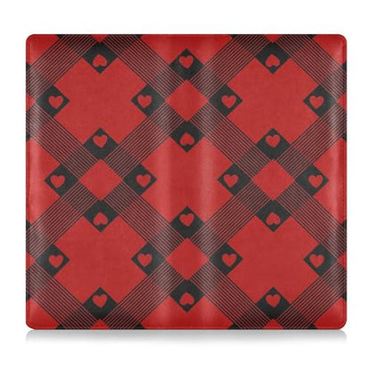 linqin Car Registration and Insurance Card Holder, Black Red Glove Box Organizer Card Document Wallet - color: Black Red