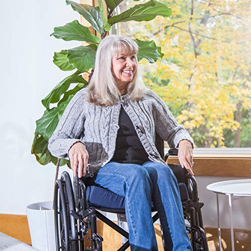 DMI Seat Cushion and Chair Cushion for Office Chairs, Wheelchairs, Scooters, Kitchen Chairs or Car Seats, FSA HSA Eligible, for Support and Height while Reducing Stress on Back, Tailbone or Sciatica