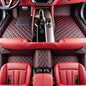 Custom Personalized Floor Mats for Cars, Luxury Full Coverage All Weather Mats, Anti-Slip Set, Customize for 99% of Sedan, Trucks SUV (Black Red Thread) - color: Black Red thread