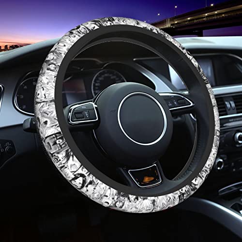 Anime Steering Wheel Cover Anime Car Accessories for Men Women with Car Coaster, 15 Inch Anti-Slip Car Steering Wheel Covers Universal Fit.