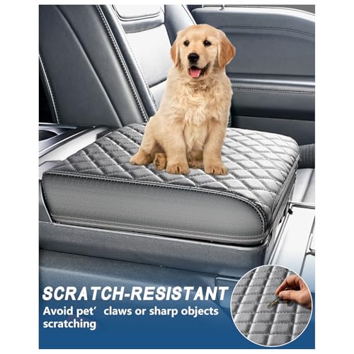F150 Center Console Cover (Work Surface Console Only), Custom Fit for 2026 2025 2024 2023 2022 2021 Ford F150, Anti-Scratch Faux Leather Armrest Cover for car, Middle Interior Accessories - size: Work Surface Console 2021-2025 F150