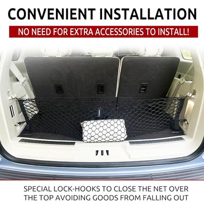 Envelope Style Automotive Elastic Trunk Mesh Cargo Net for Lincoln Navigator 2018-2026 - Premium Trunk Organizer and Storage - Luggage Net for SUV- Best Car Organizer for Ford Expedition