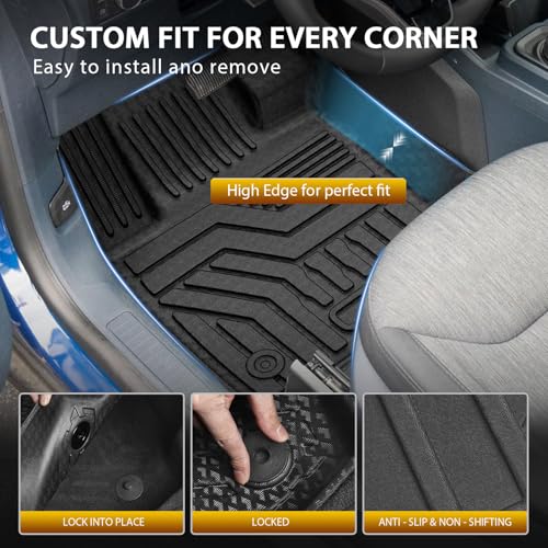 Floor Mats for 2022-2024 2025 2026 Ford Maverick Gas Model Accessories All Weather TPE Truck Bed Mat Tailgate Liner Protector Replacement Full Set for Maverick - size: 3)Ford Maverick Gas｜22-26｜Truck Full Set