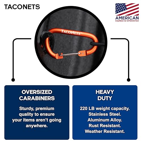 TacoNets Envelope Cargo Net for Ford Maverick - Fits 2022-Current - Upgraded 5mm Bungee - Integrated Storage Bag - Heavy Duty Carabiners - Designed in USA - style: Ford Maverick 2022+