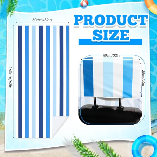 Hahafelt Car Seat Towel Covers with Storage Bag, 63 x 32 Inch Universal Non Slip Waterproof Sweat Protector for Car Truck, Gym Swimming Running, Machine Washable(2 Pack,Blue Vertical Stripes) - style: Blue Vertical Stripes