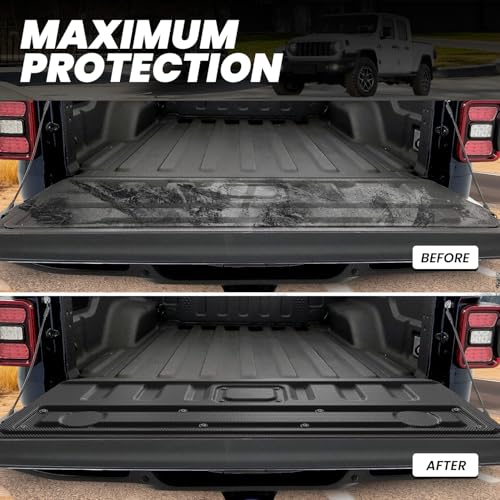 LASFIT Tailgate Mat for Jeep Gladiator 2020-2026, All Weather TPE Tailgate Protector Liner Replacement Accessories Tailgate Cover - style: Gladiator 2020-2026 Tailgate Mat