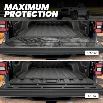 LASFIT Tailgate Mat for Jeep Gladiator 2020-2026, All Weather TPE Tailgate Protector Liner Replacement Accessories Tailgate Cover - style: Gladiator 2020-2026 Tailgate Mat