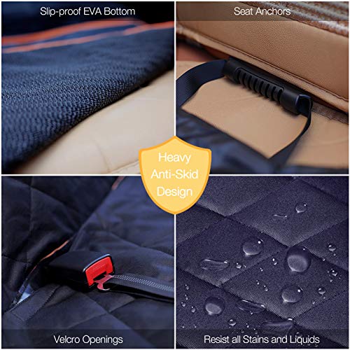 Luxury Dog Car Seat Cover for Back Seat Breathable Mesh Window Dog Hammock for Car 4-Layer Heavy Duty Waterproof Pet Seat Protector Scratch-Proof Car Seat Cover Perfect for Family Road Trips