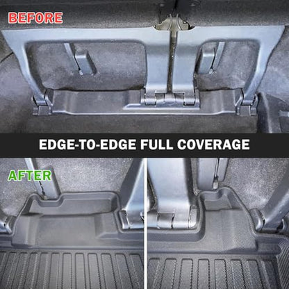 KUST Cargo Trunk Mat for Toyota Sienna 2021-2026 (with Spare Tire), Rear Trunk Cargo Liner All Weather Protection, TPE Rubber Raised Edge - size: For 2021-2026 Sienna | Trunk Mat