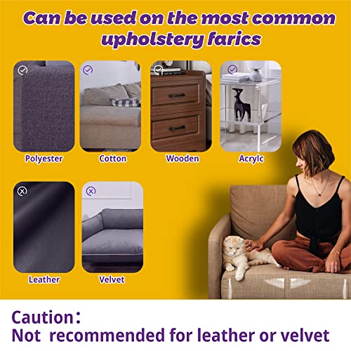 Anti-Cat Scratch Furniture Protector-6-Pack –Single-Sided, Heavy-Duty Self-Adhesive Tape, No-Residue for Couch, Doors & Walls - with 32 Twist Pins - size: 6P + 33 pins