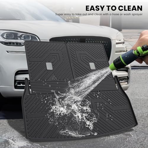 LASFIT Trunk Mat & Backrest Mats for Lincoln Aviator 2026 2025 2024 2023 2022 2021 2020, All Weather TPE Custom Fit Cargo Liner for Aviator Cargo Mat 2020-2026, Black, Easy to Clean - size: 2020-2026|For Lincoln Aviator|Trunk&Backrest Mats